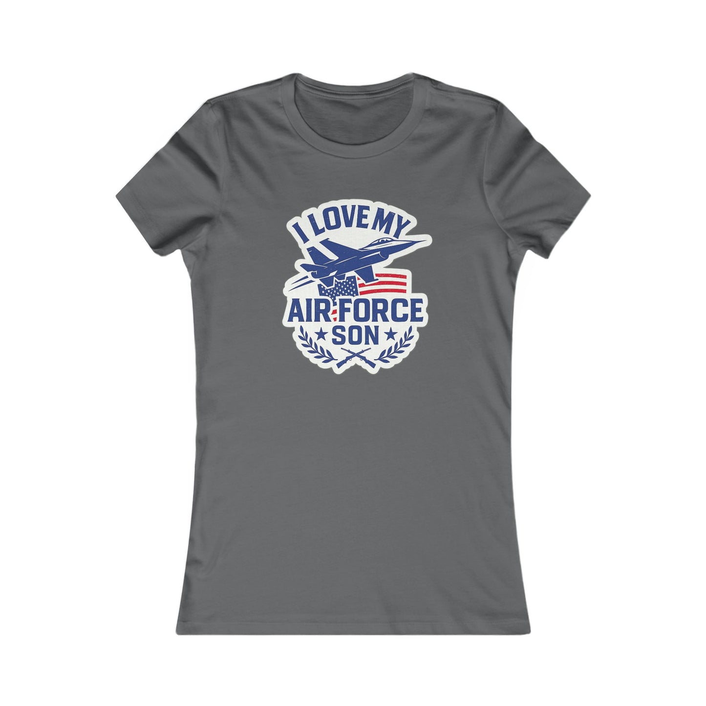 "I Love My Air Force Son" Military Mom Patriotic Fitted T-Shirt