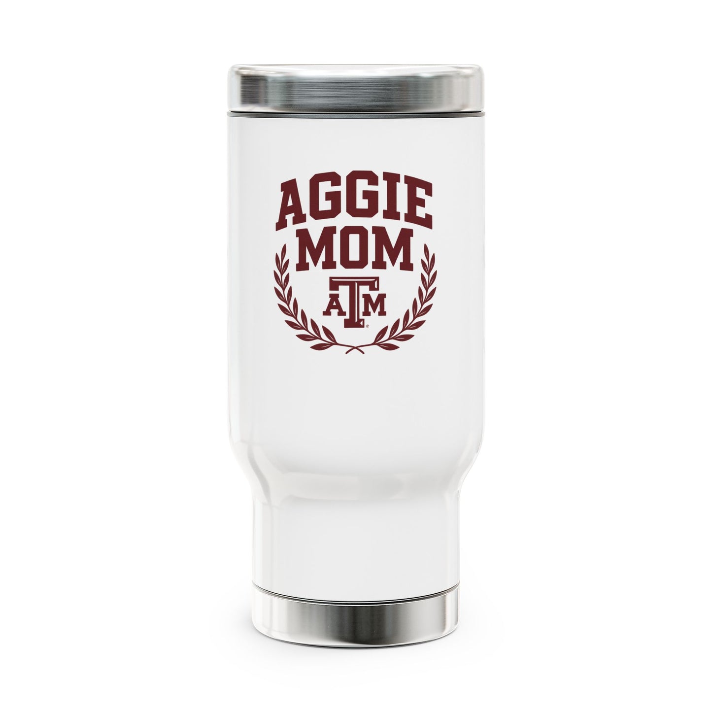 "Aggie Mom" Texas A&M Stainless Steel Travel Mug (14oz)