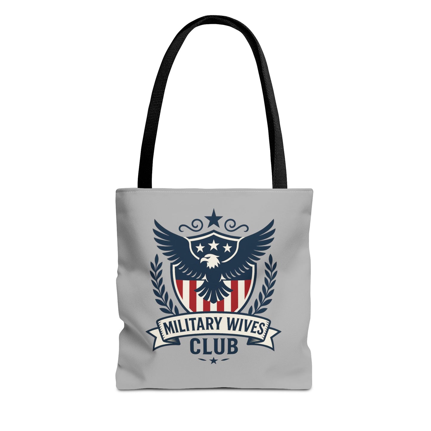 Military Wives Club Tote Bag (Gray with Choice of Handles)