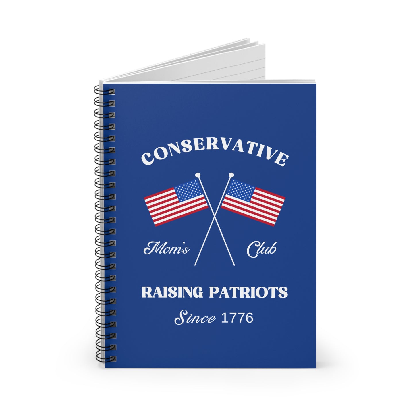 Conservative Moms Club Spiral Notebook - Patriotic Design for Raising Future Leaders
