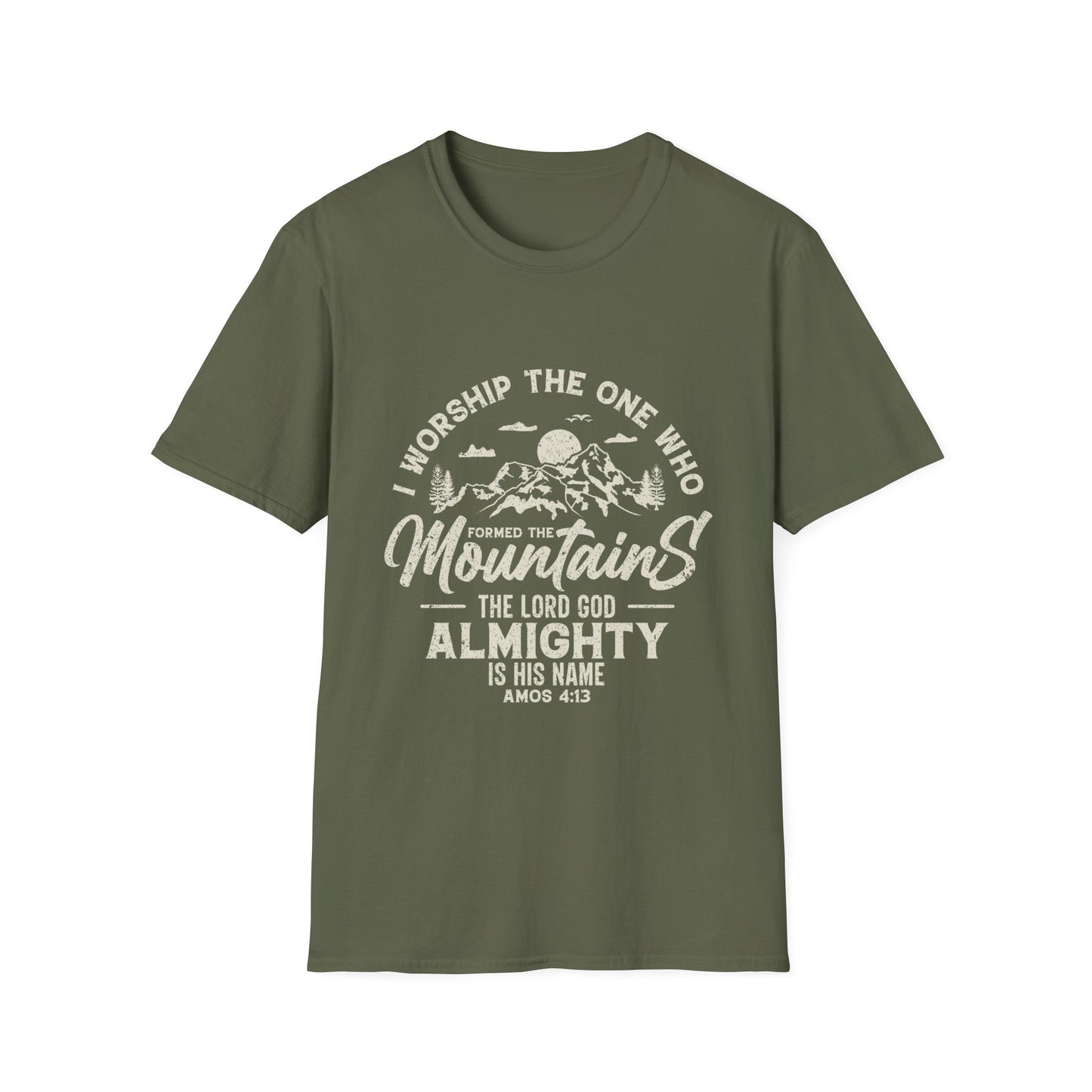 Mountains Men's Tshirt (Tan Logo)