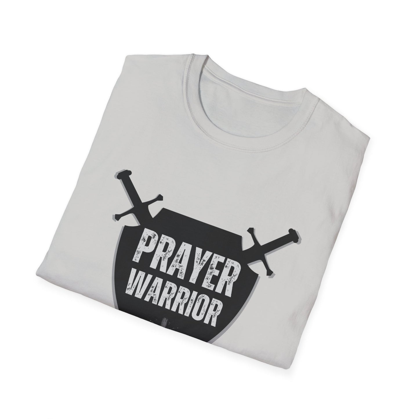 Prayer Warrior Shield Men's Tshirt (Black Logo) - Sweet Baby Jeez Teez