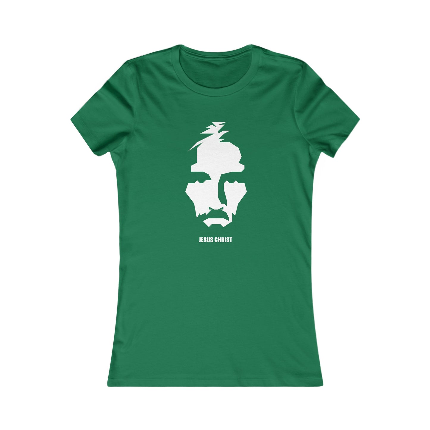 Jesus Portrait Women's Fitted Tshirt (Contemporary Logo) - Sweet Baby Jeez Teez