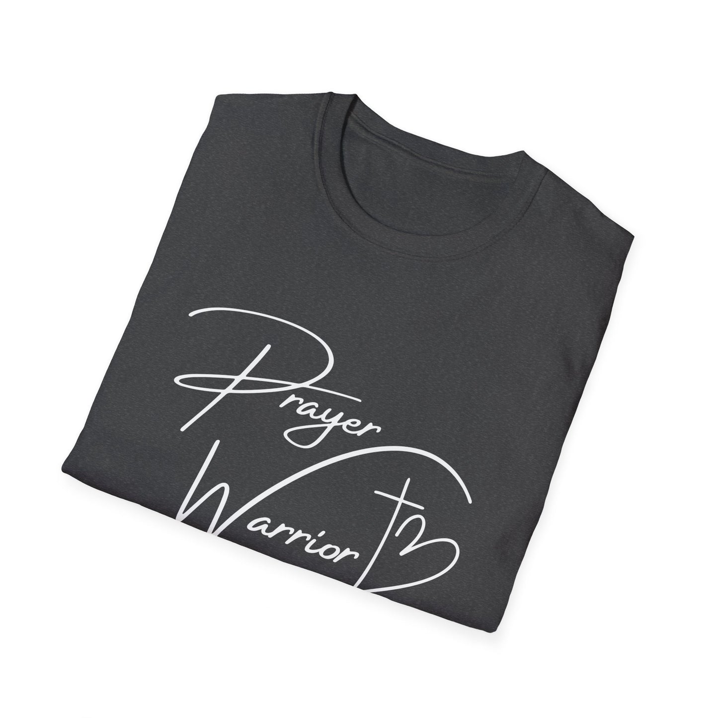 Prayer Warrior Cross Heart Women's Relaxed/Plus Tshirt (White Logo) - Sweet Baby Jeez Teez
