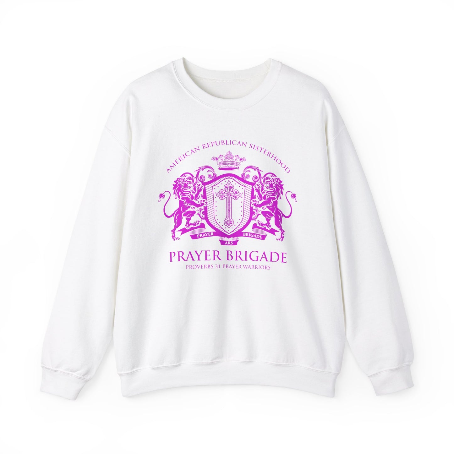 ARS Prayer Brigade Unisex Sweatshirt (Dark Gray with Hot Pink Logo)