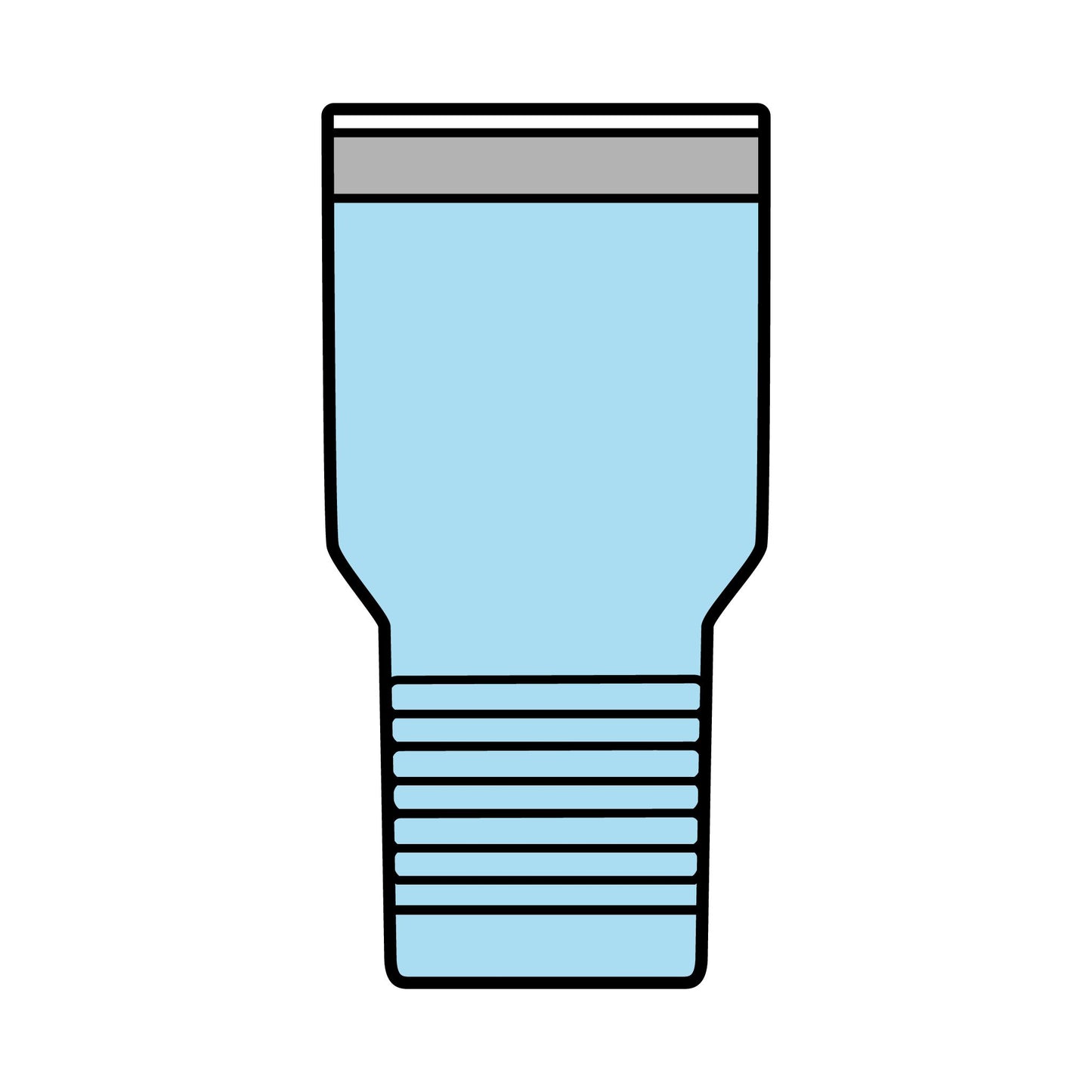 ARS Prayer Brigade Insulated Tumbler (30oz Light Blue with Chartreuse Logo)