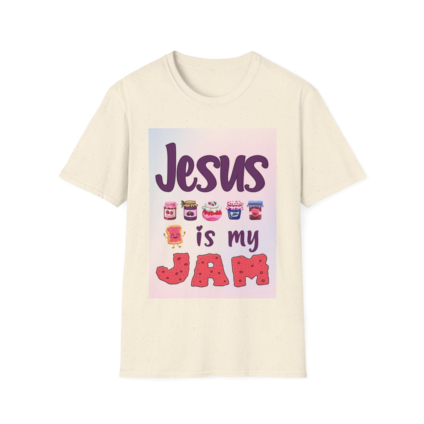 "Jesus is my Jam" Women's Relaxed Softstyle Tshirt (Rainbow Logo) - Sweet Baby Jeez Teez