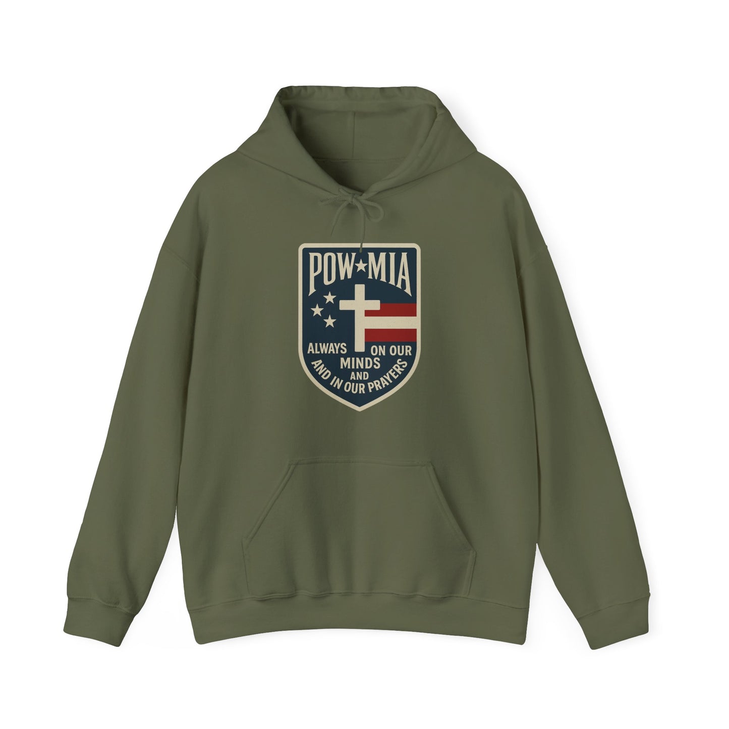 "POW MIA Thoughts & Prayers" Veteran's Tribute Military Hoodie Sweatshirt