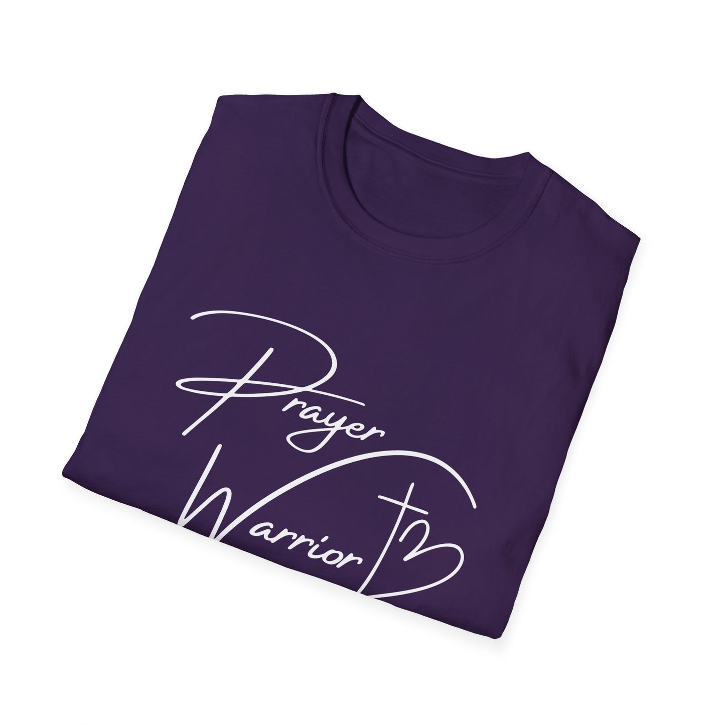 Prayer Warrior Cross Heart Women's Relaxed/Plus Tshirt (White Logo) - Sweet Baby Jeez Teez