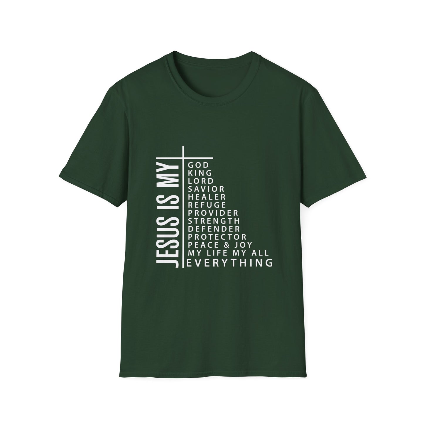Jesus is My Men's Tshirt (White Logo) - Sweet Baby Jeez Teez