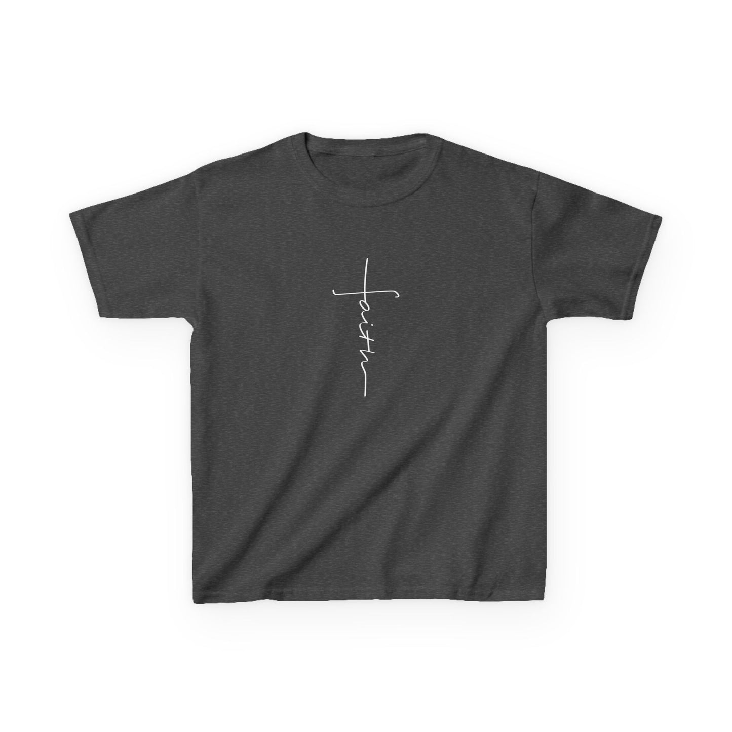 Cross Made From Faith Girl's Tshirt (White Logo)