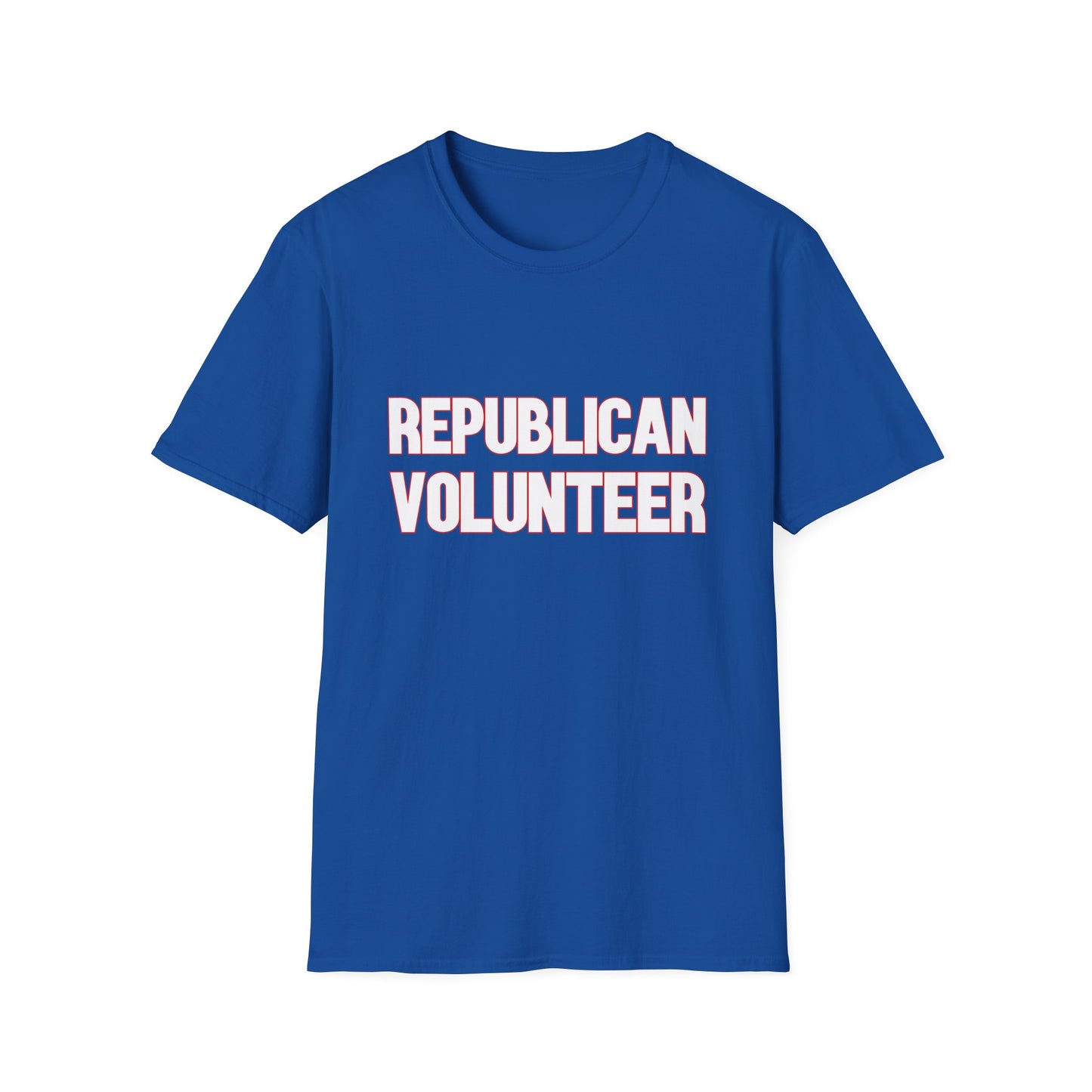 Republican Volunteer Unisex Tshirt (White/Red Logo) - Sweet Baby Jeez Teez