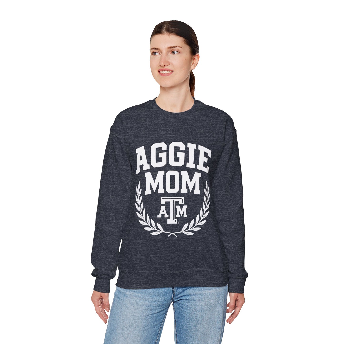 Aggie Mom Texas A&M Cozy Women's Crewneck Sweatshirt - Sweet Baby Jeez Teez