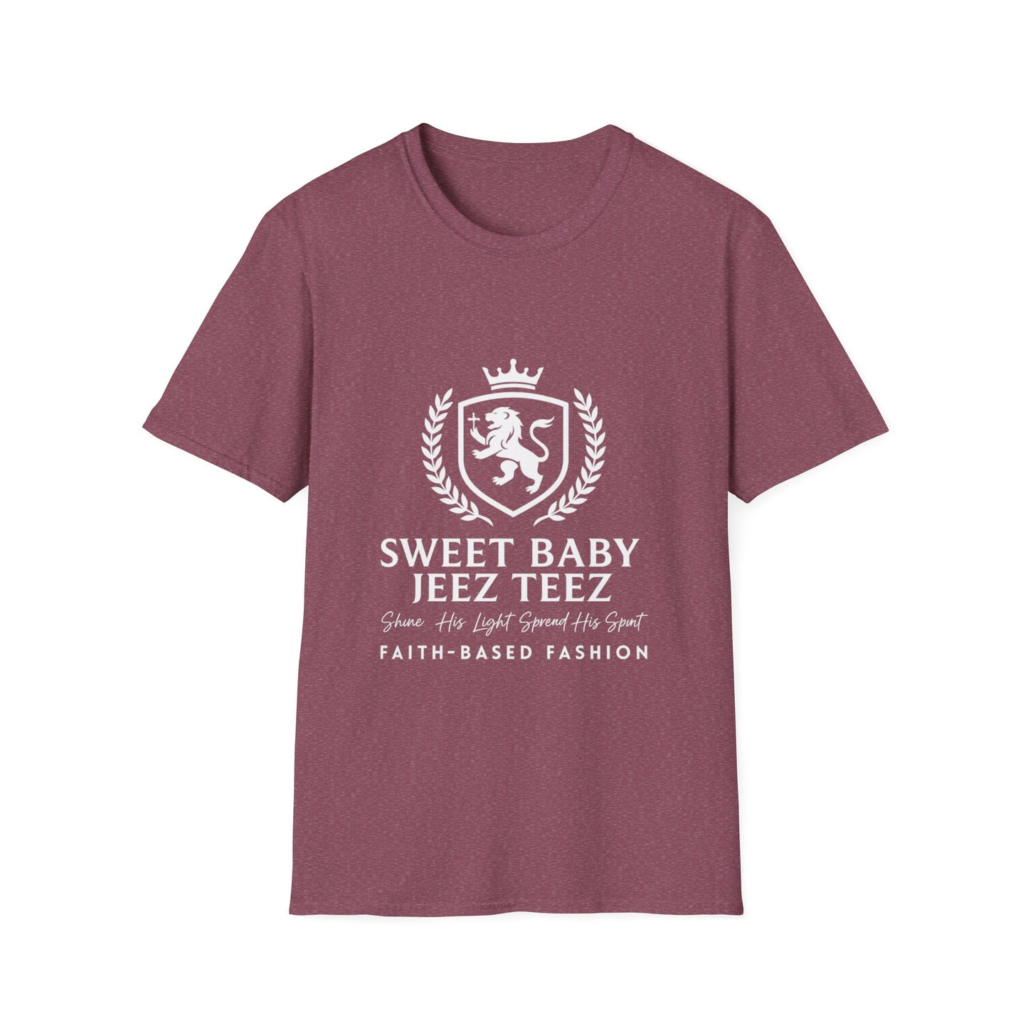 Sweet Baby Jeez Teez Faith-Based Fashion Softstyle T-Shirt (White Logo)