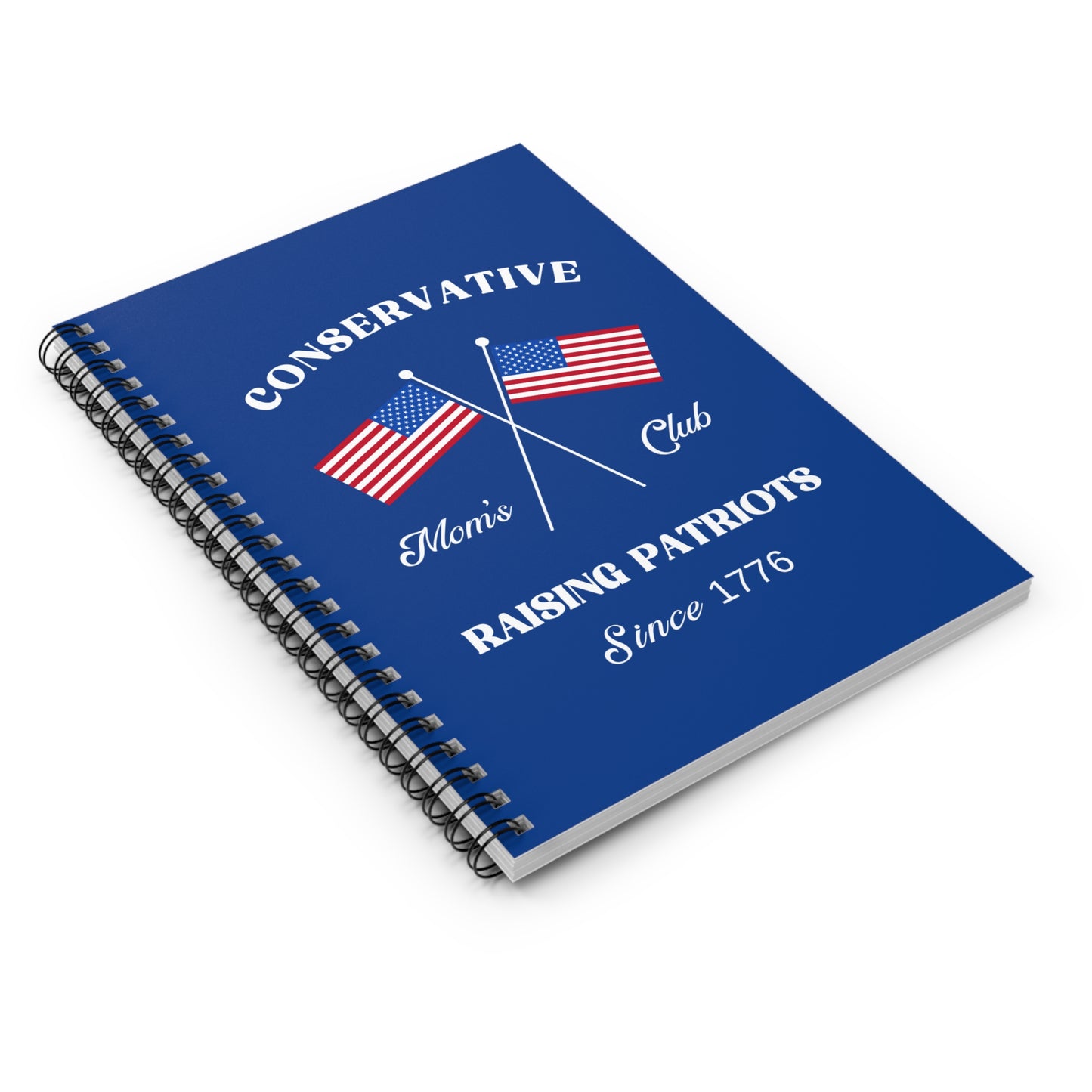 Conservative Moms Club Spiral Notebook - Patriotic Design for Raising Future Leaders