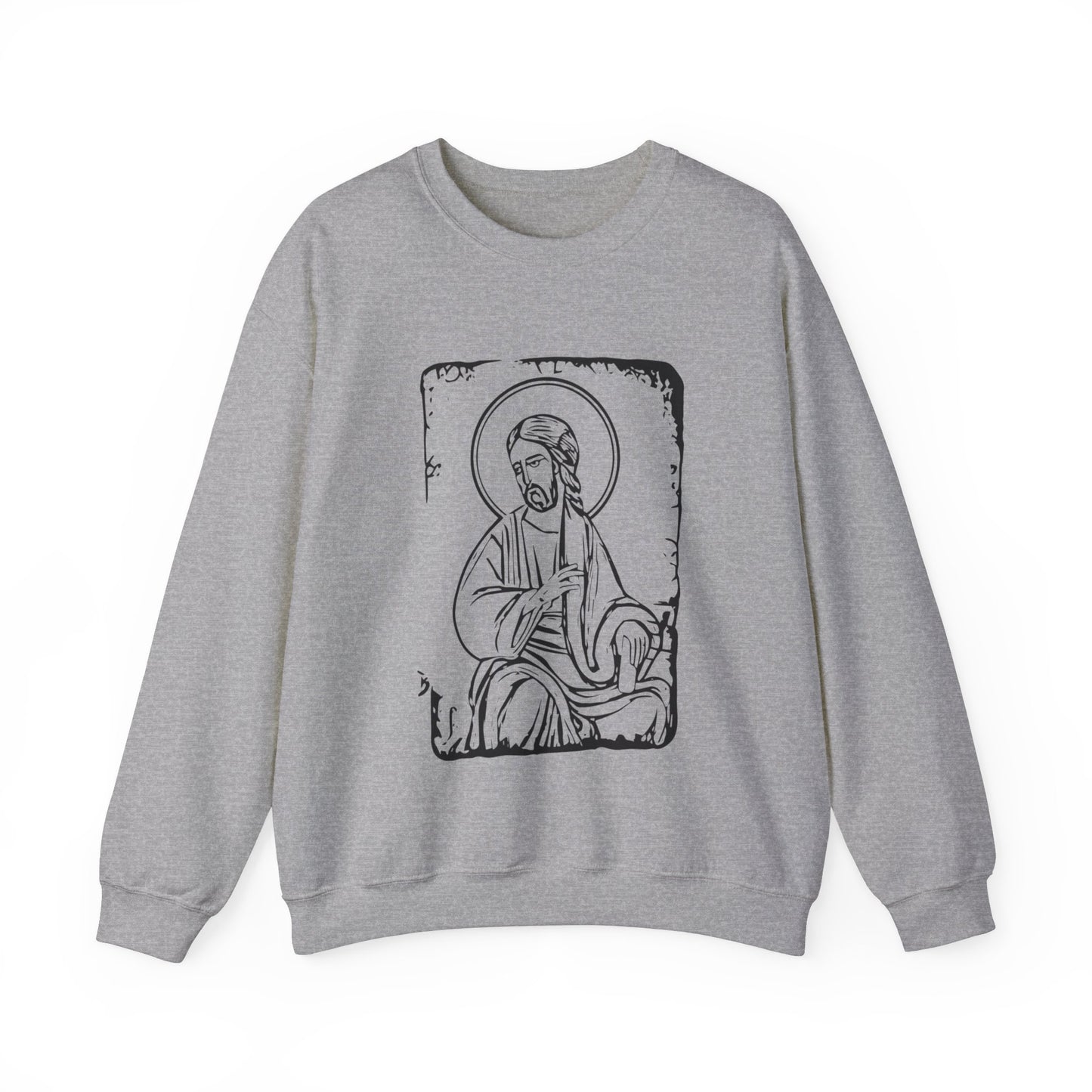 Orthodox Icon Women's Relaxed Sweatshirt (Black Logo) - Sweet Baby Jeez Teez
