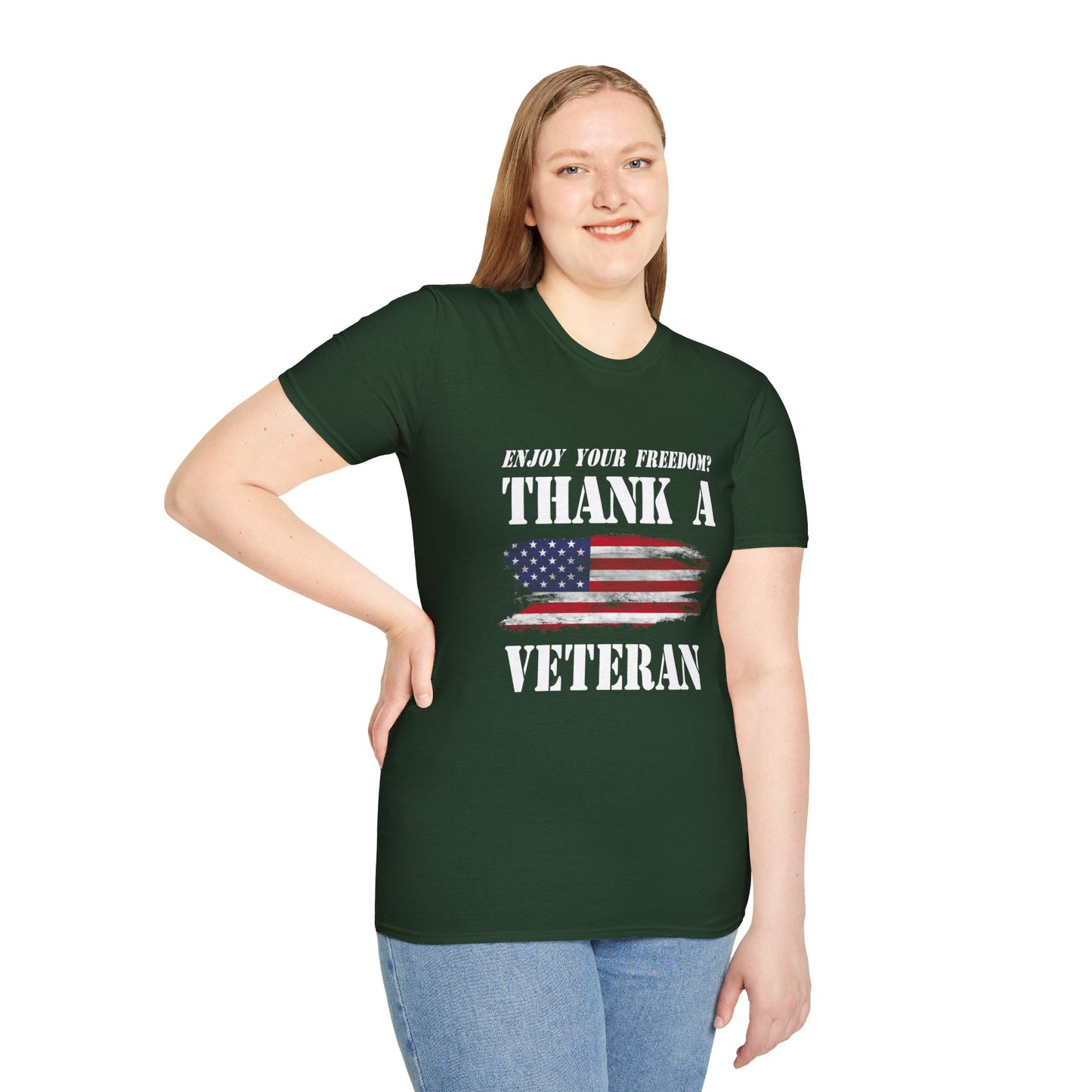 Enjoy Your Freedom Women's Relaxed/Plus Tshirt (MM Flag Logo) - Sweet Baby Jeez Teez