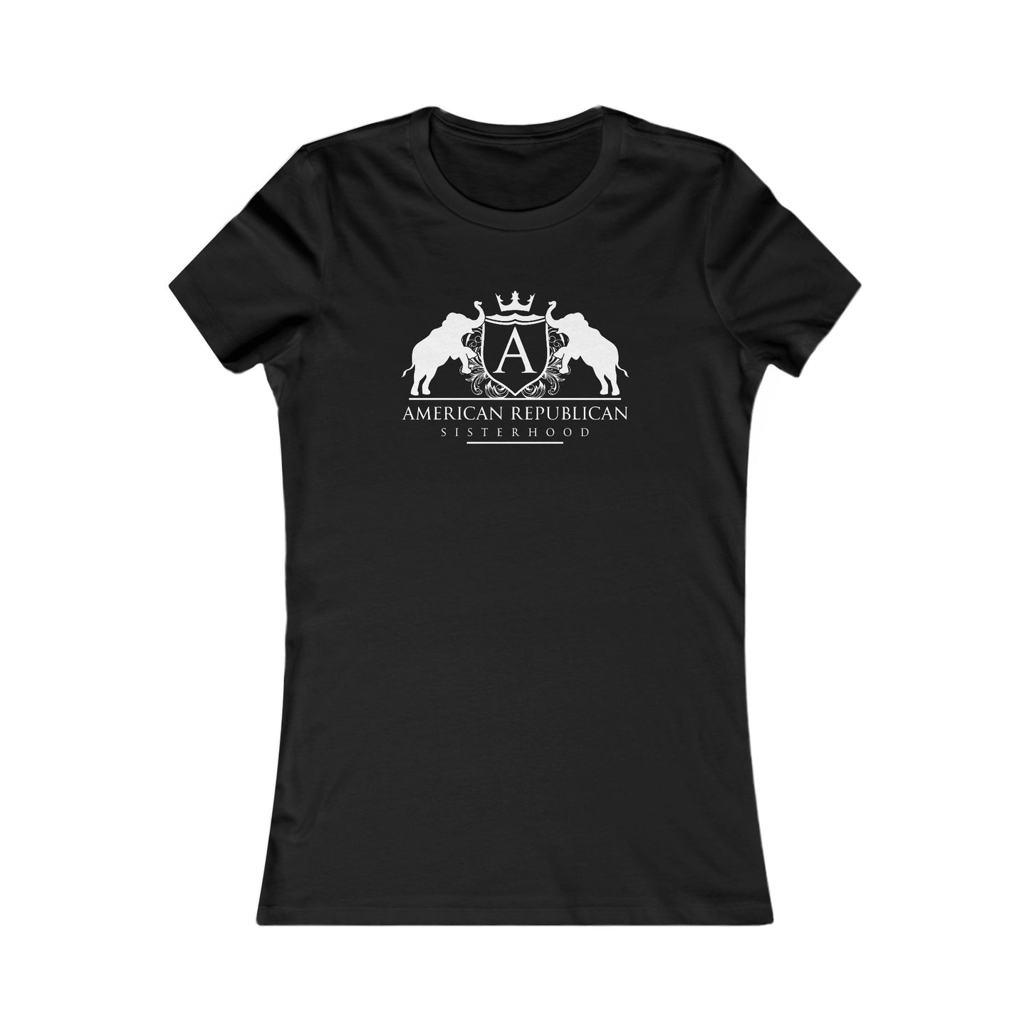 ARS White Logo Women's Fitted Tshirt (ARS - Short Girl Style) - Sweet Baby Jeez Teez