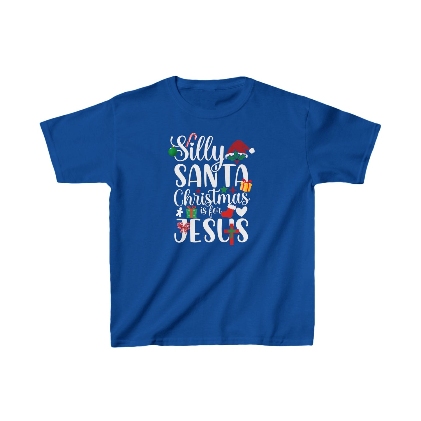 Silly Santa Kid's Tshirt (Gift Logo) - Sweet Baby Jeez Teez