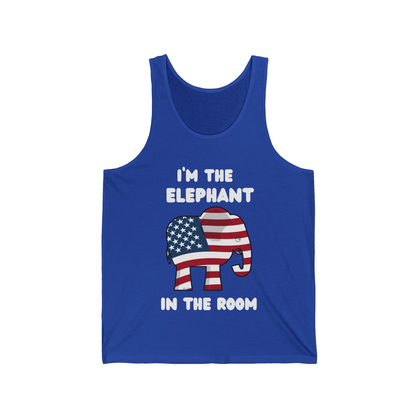 Elephant in Room Cartoon Women's Relaxed Tank (White Logo) - Sweet Baby Jeez Teez