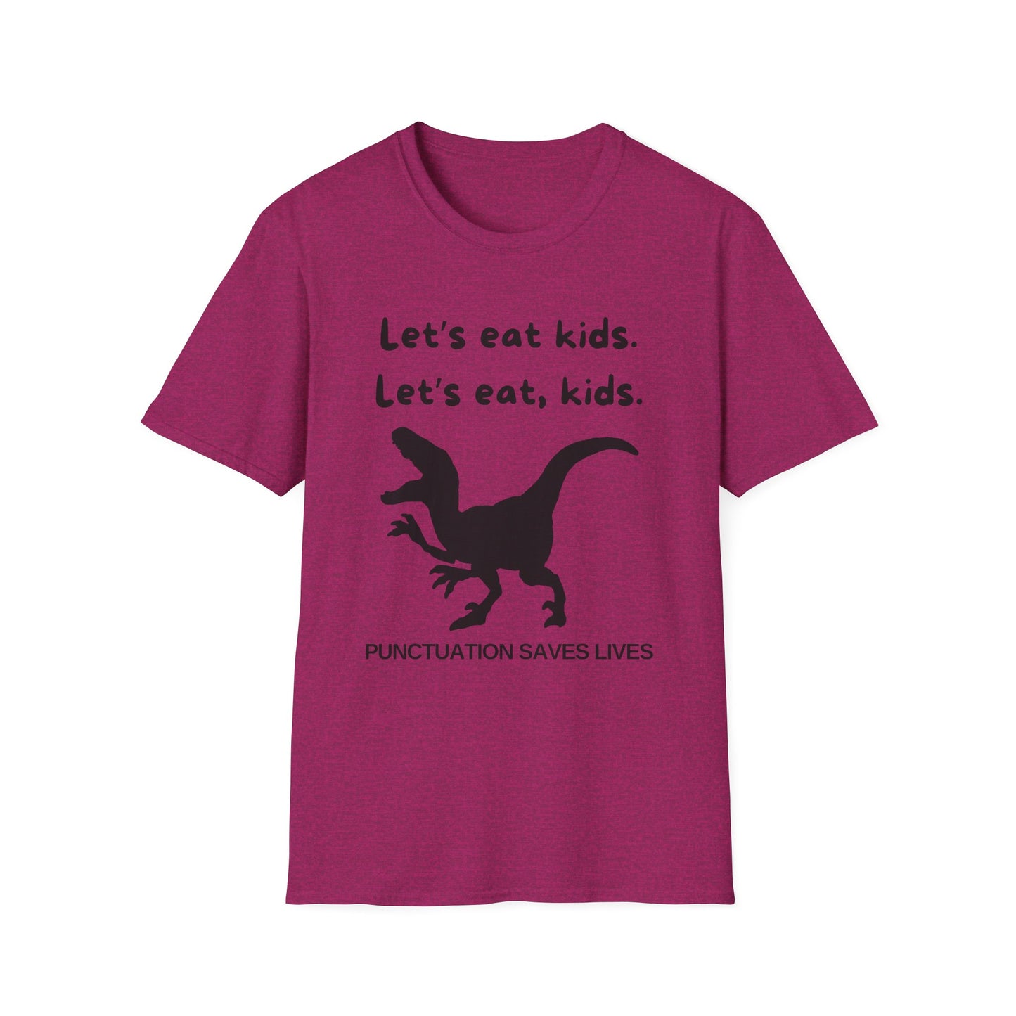 Lets Eat Kids Womens Relaxed/Plus Tshirt (Black Logo) - Sweet Baby Jeez Teez