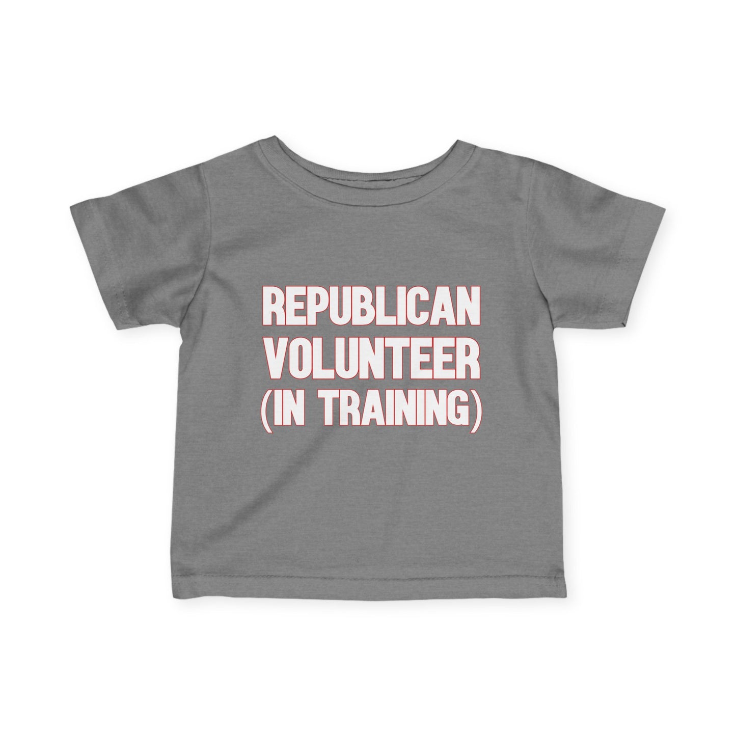 Republican Volunteer in Training Toddler Tshirt (White/Red Logo)