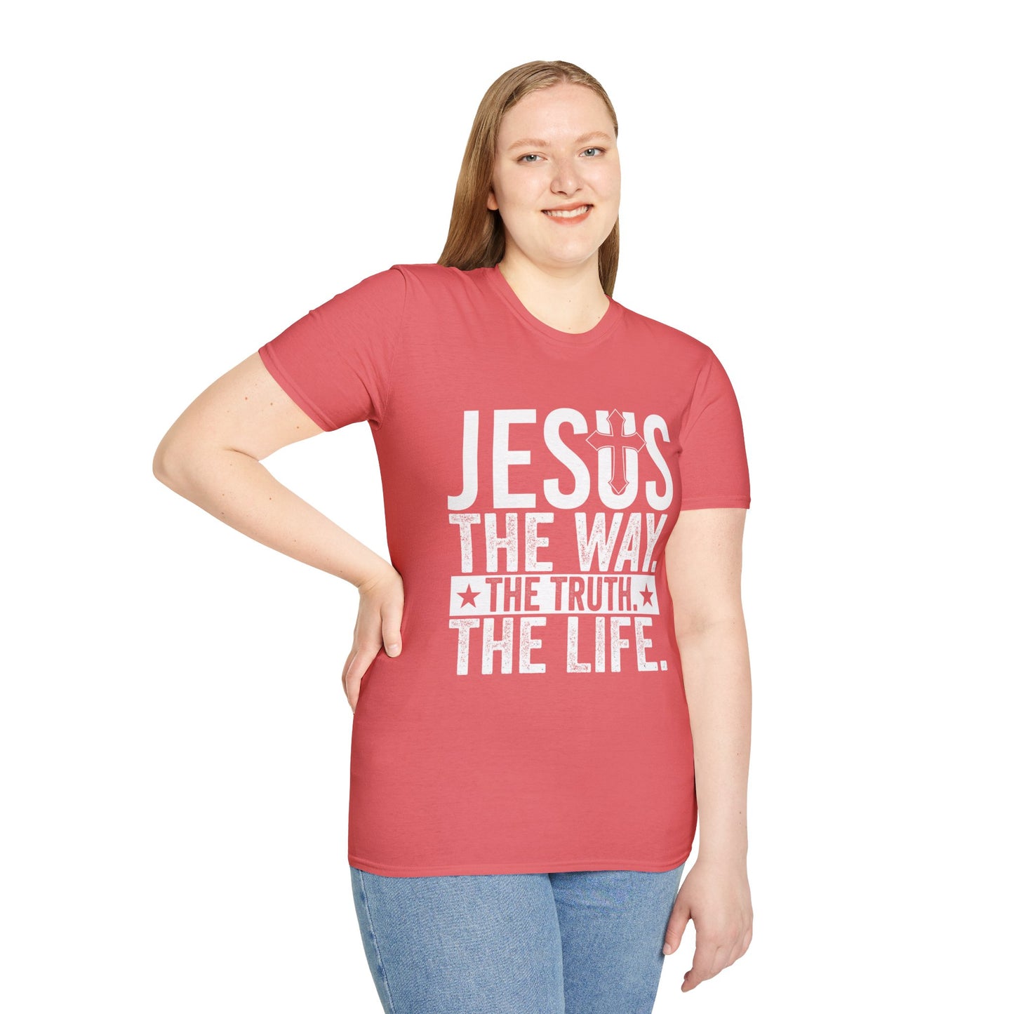 "Jesus The Way, The Truth, The Life" Unisex Tshirt (White Logo)