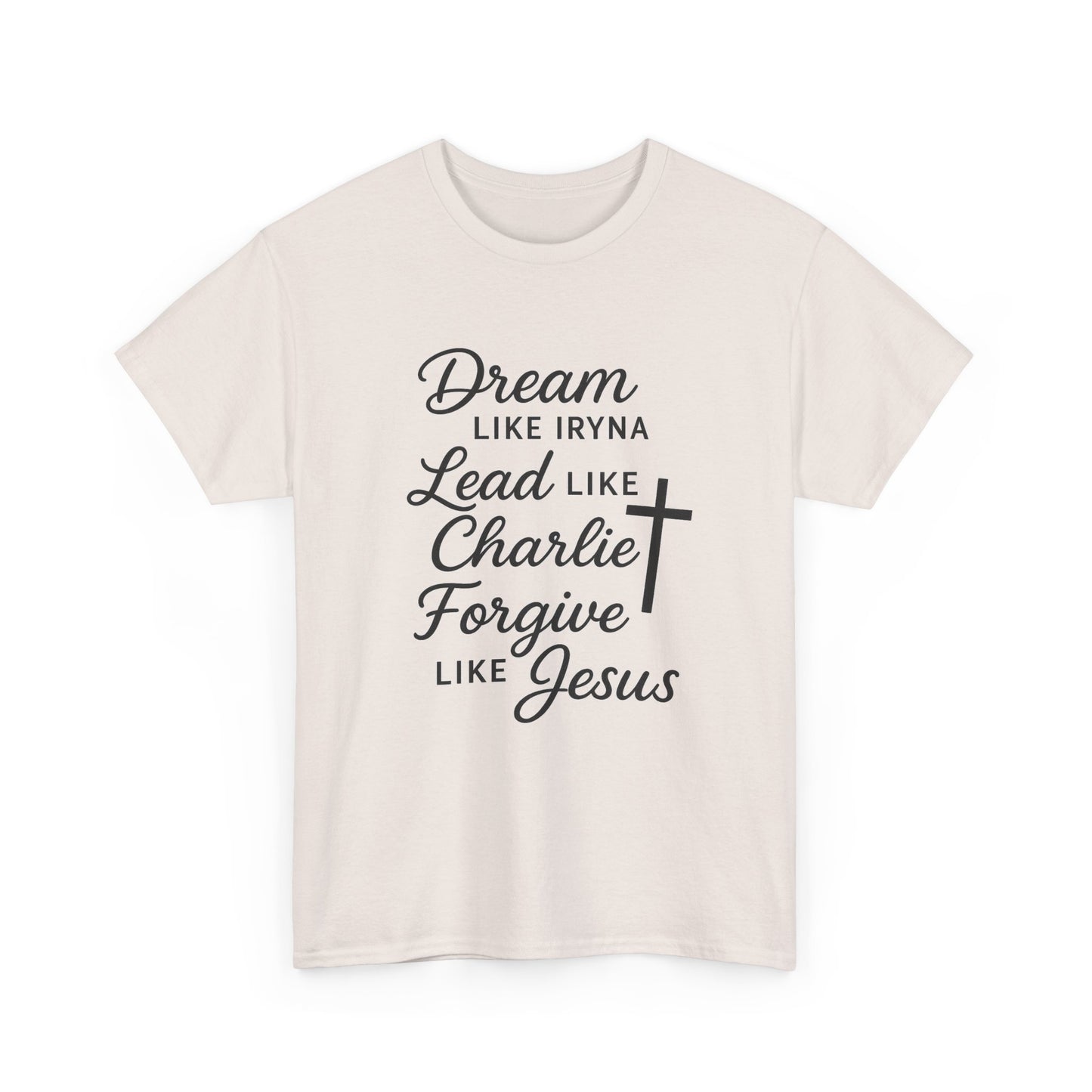 Dream, Lead, Forgive Women's Relaxed Tshirt (Black Logo)