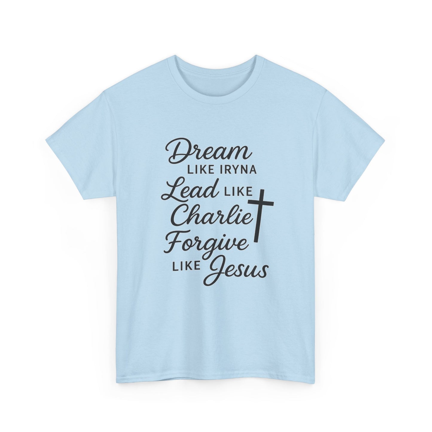 Dream, Lead, Forgive Women's Relaxed Tshirt (Black Logo)