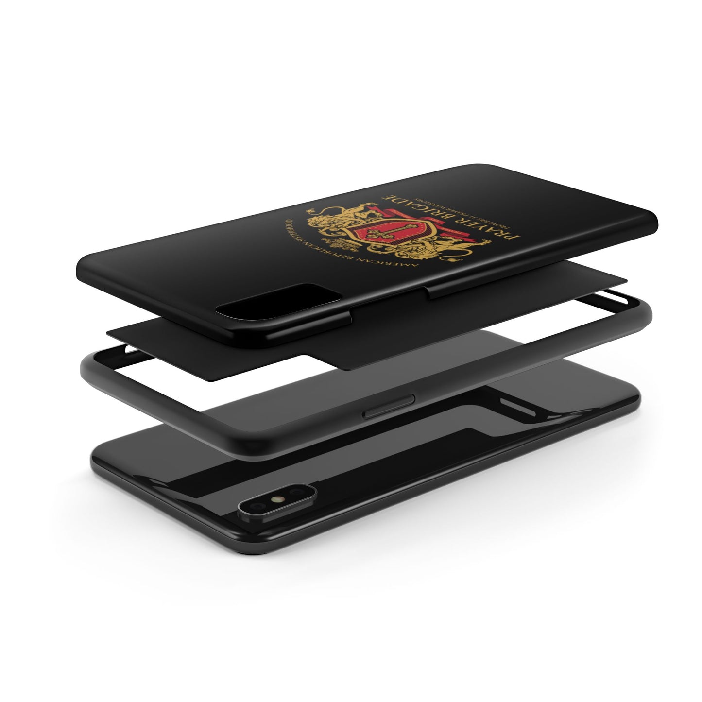 ARS Prayer Brigade Tough Phone Case (Black with Gold/Red Logo)