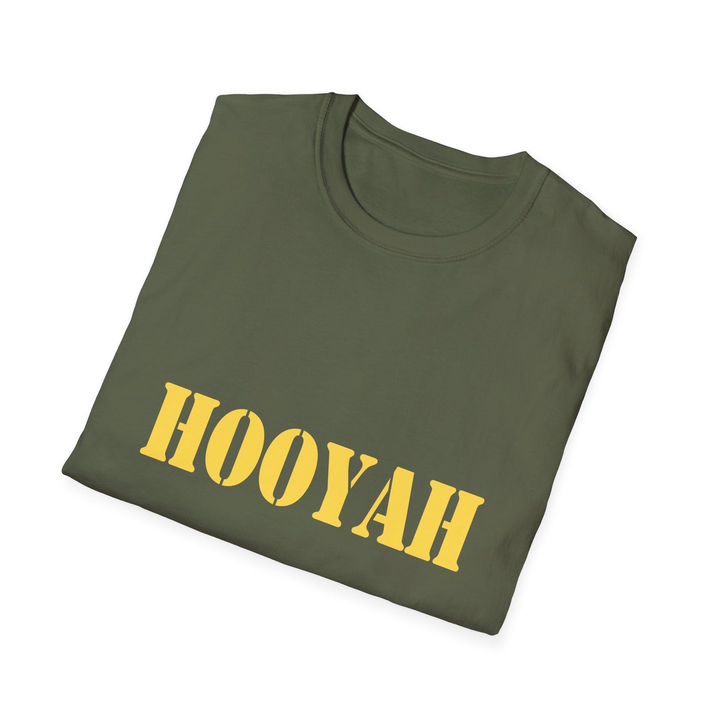 HOOYAH (Navy) Unisex Tshirt (MM Gold Logo) - Sweet Baby Jeez Teez