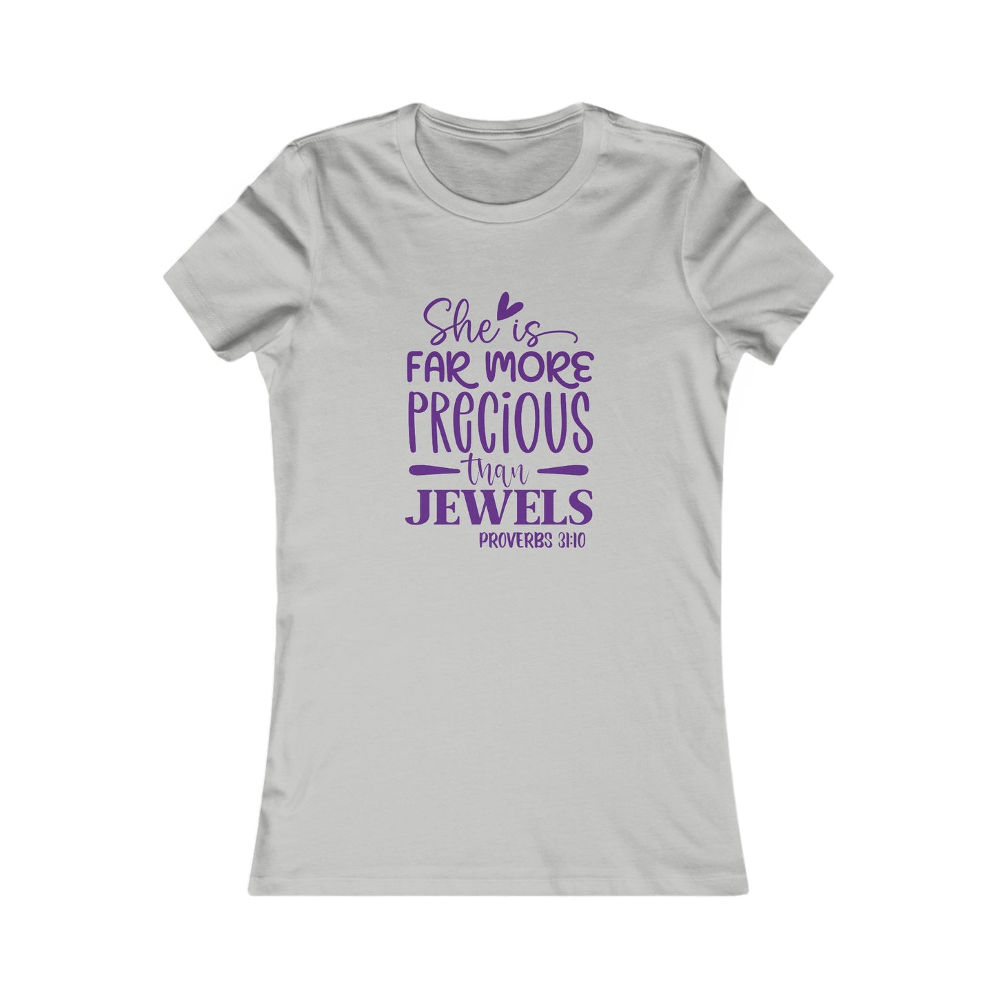 Far More Precious Women's Fitted Tshirt (Plum Logo) - Sweet Baby Jeez Teez