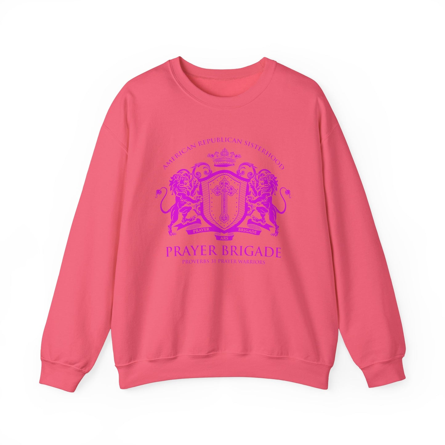 ARS Prayer Brigade Unisex Sweatshirt (Dark Gray with Hot Pink Logo)