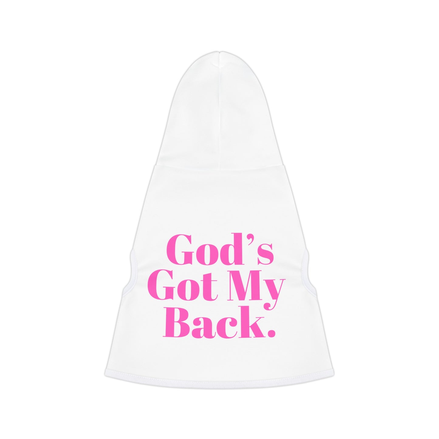 God's Got My Back Pet Hoodie (Pink Logo) - Sweet Baby Jeez Teez