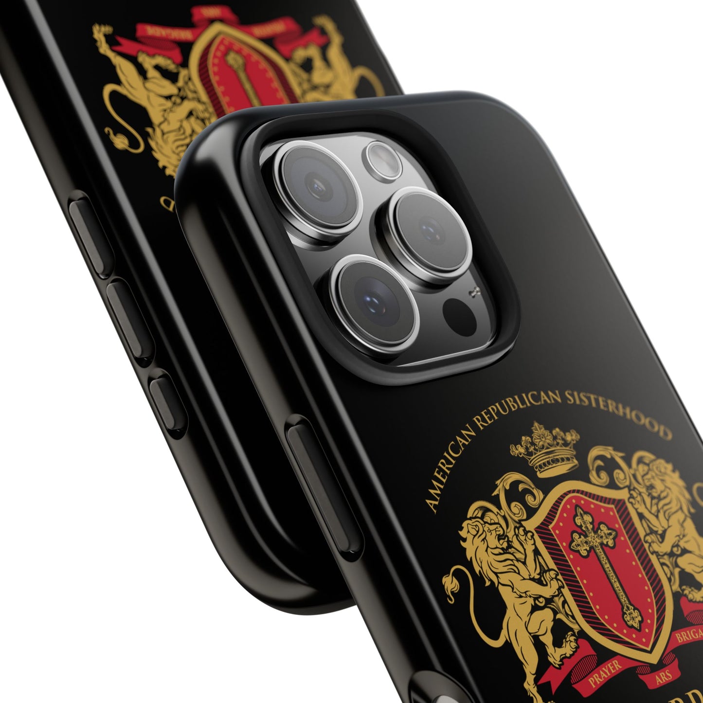 ARS Prayer Brigade Tough Phone Case (Black with Gold/Red Logo)