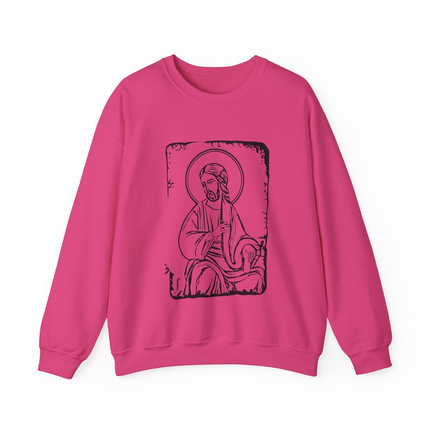 Orthodox Icon Women's Relaxed Sweatshirt (Black Logo) - Sweet Baby Jeez Teez