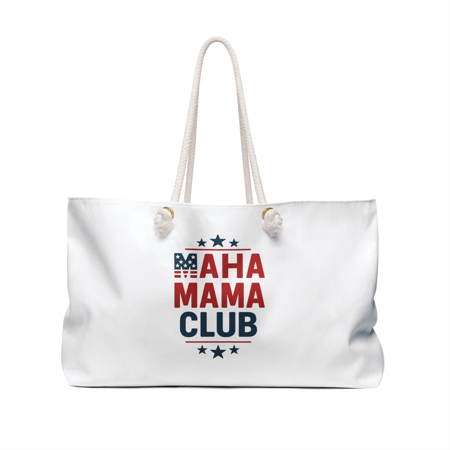 "MAHA MAMA CLUB" Weekender Bag (White) - Sweet Baby Jeez Teez