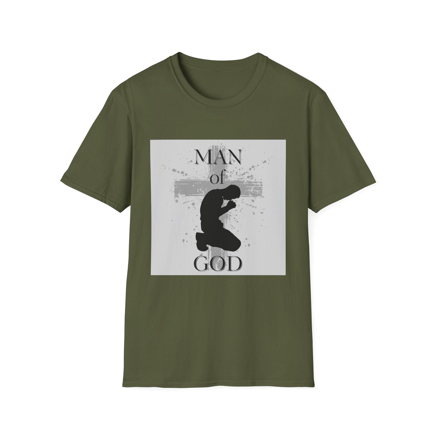 Man of God Men's Tshirt (Gray Logo) - Sweet Baby Jeez Teez