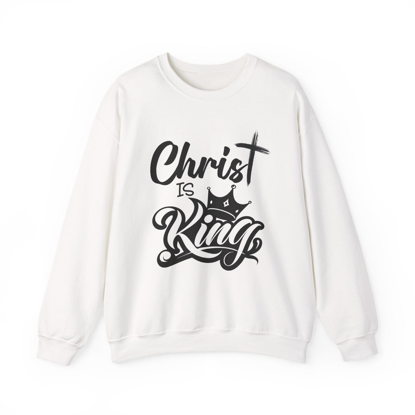 "Christ is King" Unisex Crewneck Sweatshirt - Sweet Baby Jeez Teez