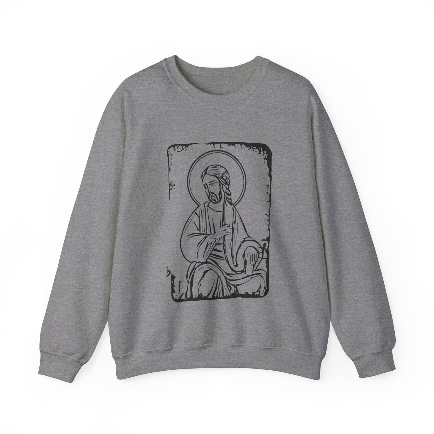 Orthodox Icon Women's Relaxed Sweatshirt (Black Logo) - Sweet Baby Jeez Teez