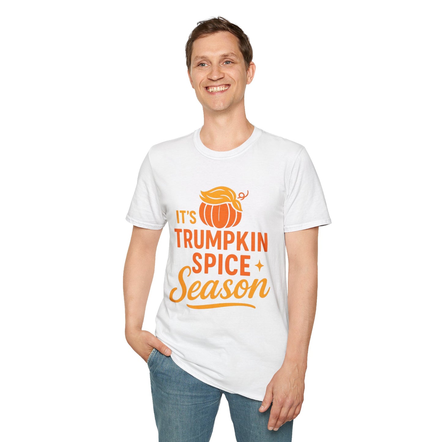 TRUMP-kin Spice Season Unisex Softstyle Tshirt - Sweet Baby Jeez Teez