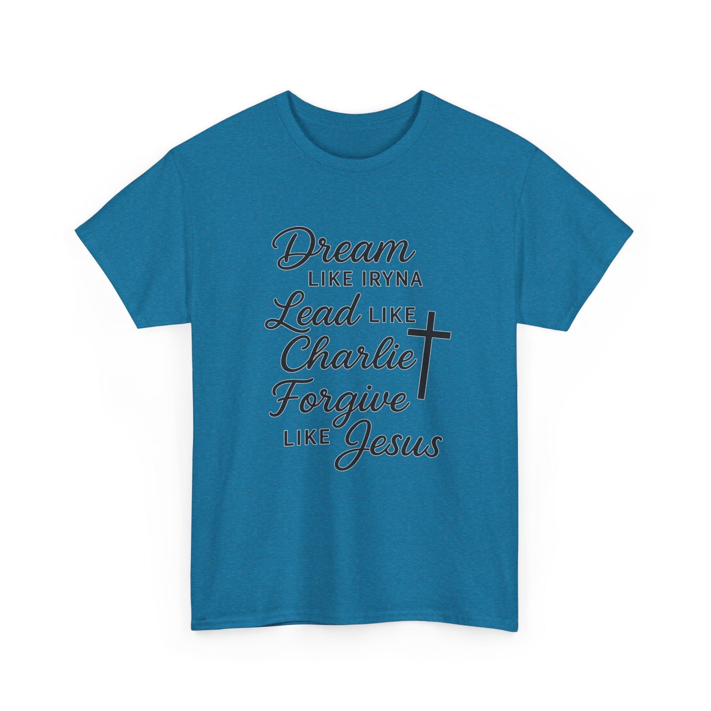 Dream, Lead, Forgive Women's Relaxed Tshirt (Black Logo)