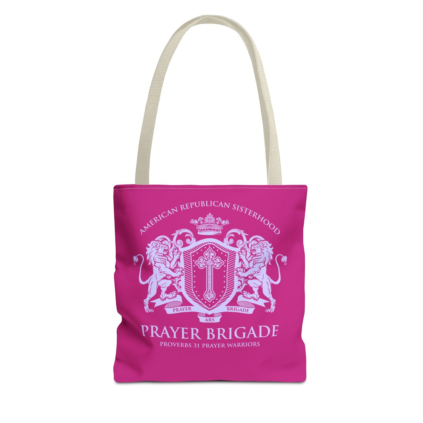 ARS Prayer Brigade Tote Bag (Hot Pink with Lilac Logo)