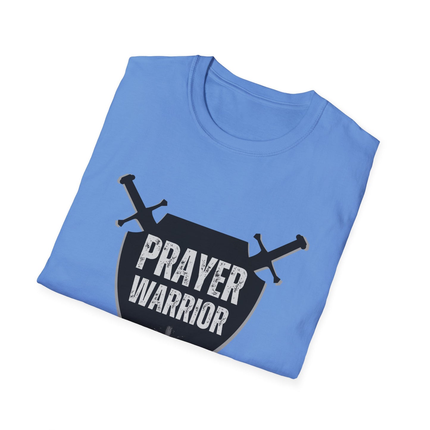 Prayer Warrior Shield Men's Tshirt (Black Logo) - Sweet Baby Jeez Teez