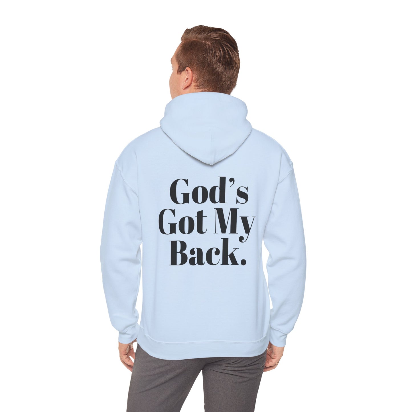 God's Got My Back Men's Hoodie (Black Logo) - Sweet Baby Jeez Teez