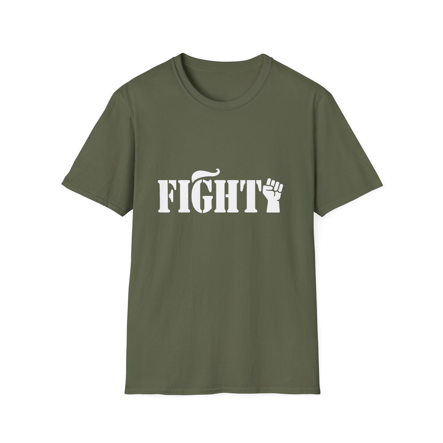 Fight Women's Relaxed/Plus Tshirt (White Fist Logo) - Sweet Baby Jeez Teez