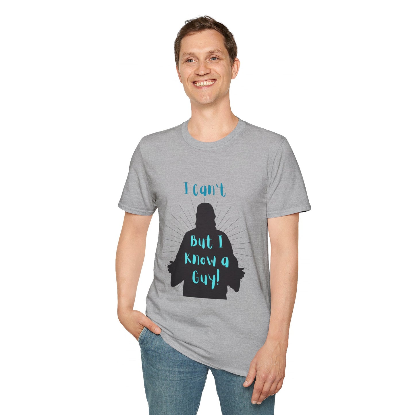 I Know a Guy Men's Tshirt (Black Logo) - Sweet Baby Jeez Teez