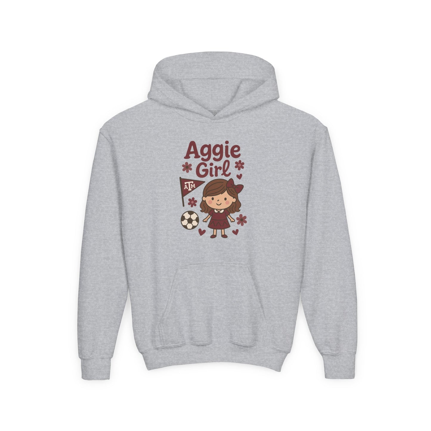 "Aggie Girl" Texas A&M Girls Hooded Sweatshirt - Sweet Baby Jeez Teez