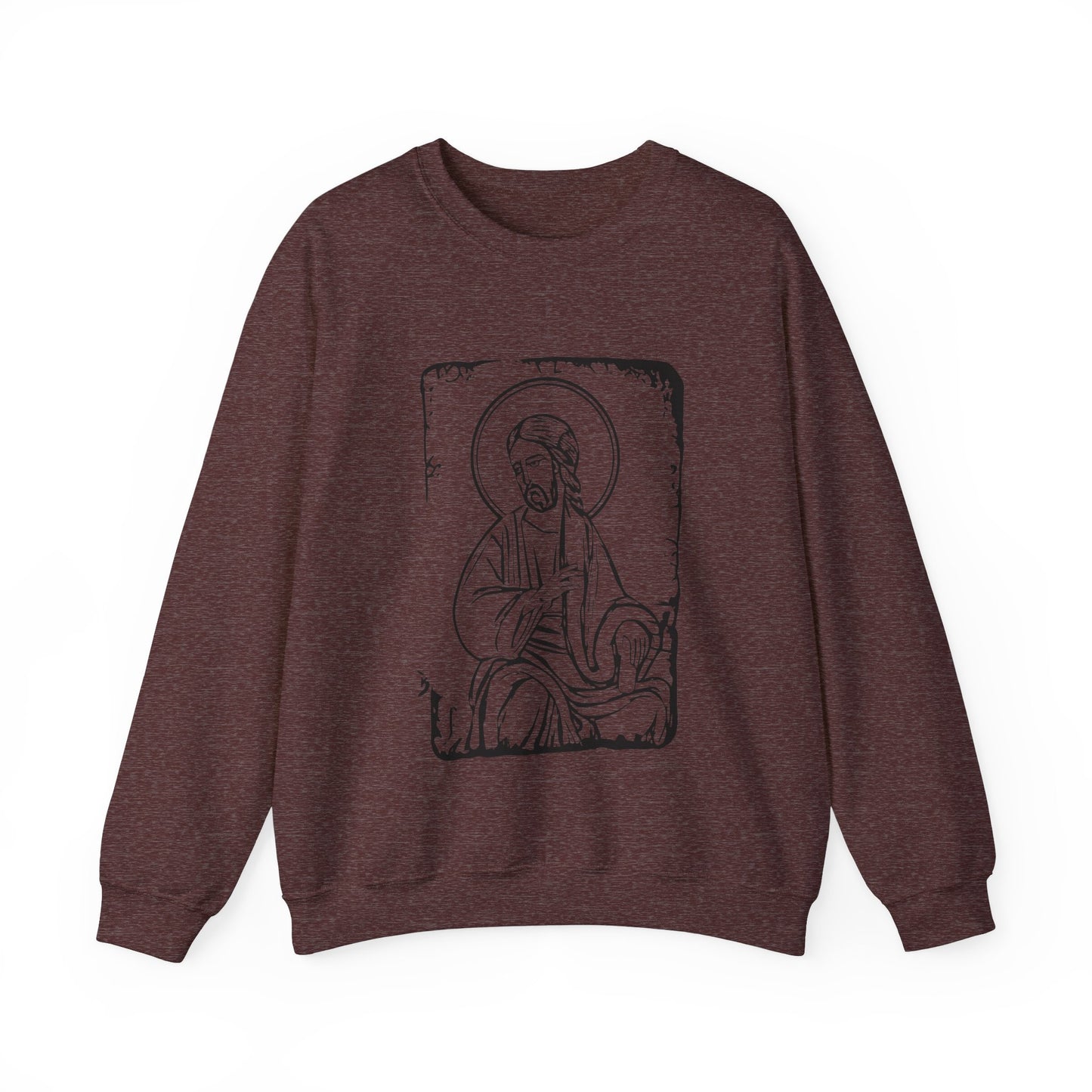 Orthodox Icon Women's Relaxed Sweatshirt (Black Logo) - Sweet Baby Jeez Teez