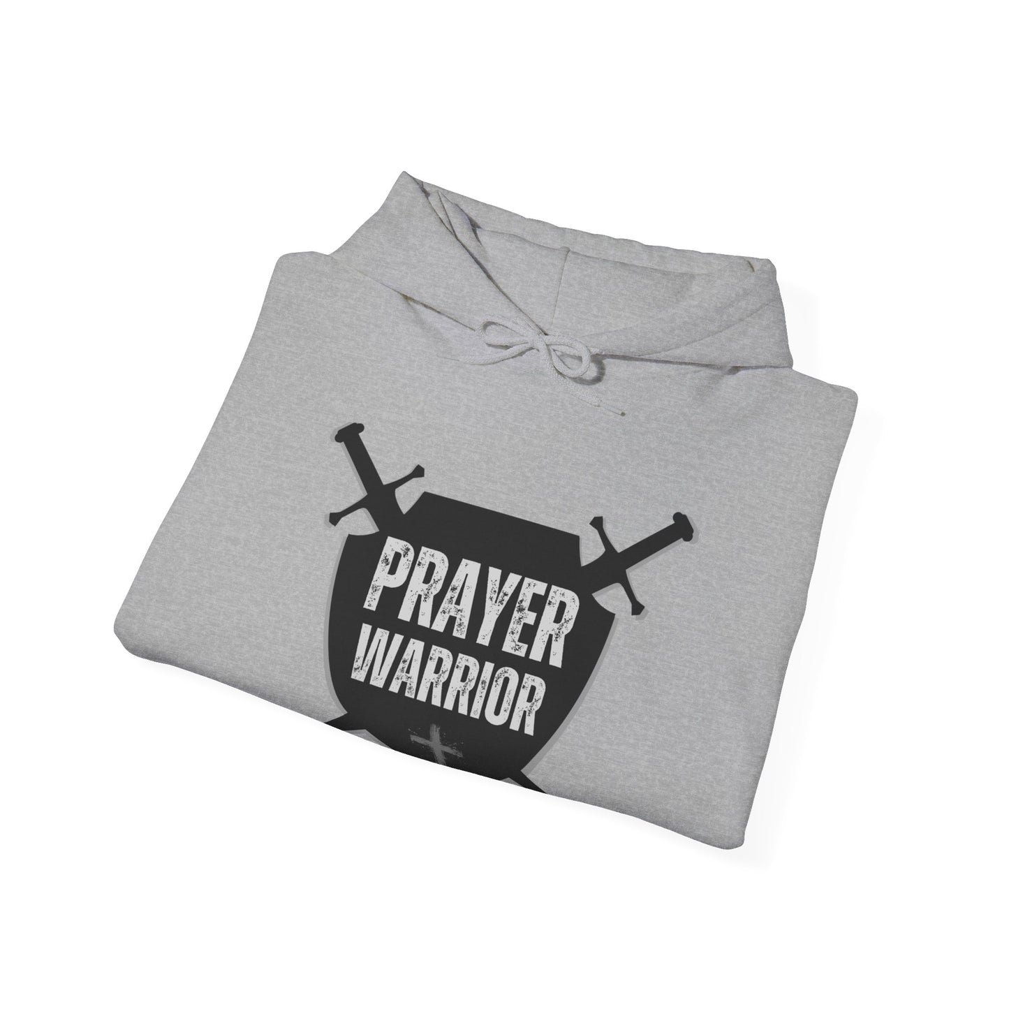 Prayer Warrior Shield Men's Hoodie (Black Logo) - Sweet Baby Jeez Teez
